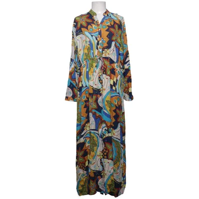 Maxikleid (Blau, Gelb, Grün) von "SU" Baumwolle, Polyester
