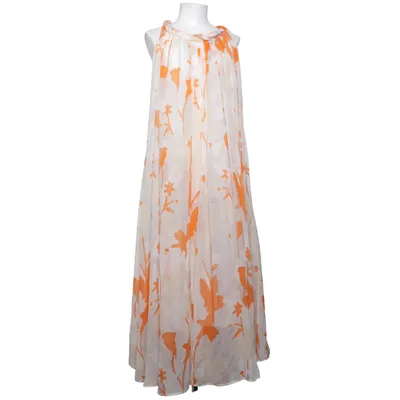 Jurk (Oranje, Wit, Meerkleurig) van Diane von Furstenberg Zijde
