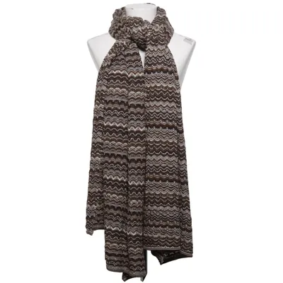 Scarf (Brown, Multicolored) from Missoni Lindex Acrylic, Metallic fiber, Viscose, Wool