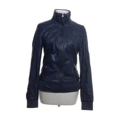 Läderjacka (Blå) från Jean Pascale Polyuretan, Viskos, Polyester, Elastan