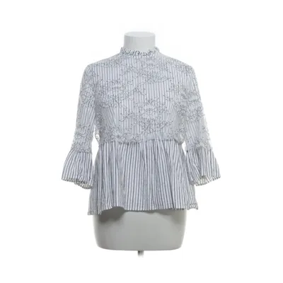 Blouse (Wit, Zwart) van Zara Woman Katoen, Viscose