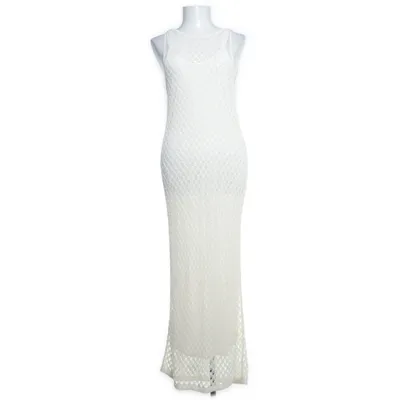 Långklänning (Beige, Vit) från COS Bomull, Polyamid, Viskos