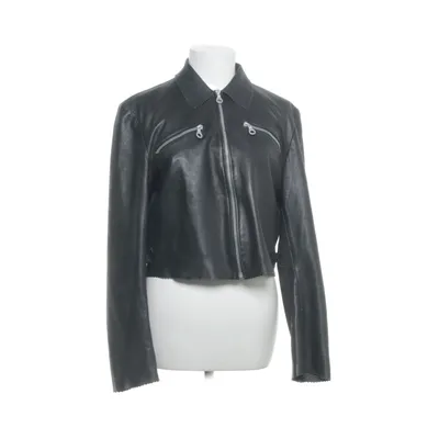 Leren jack (Zwart) van Emporio Armani Leer