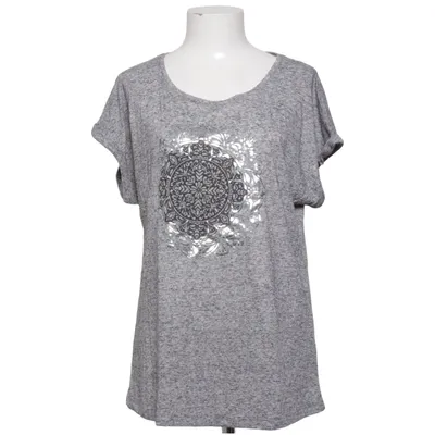 T-shirt (Grå, Sort) fra Chicoree Linned, Polyester