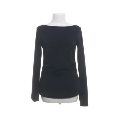 Långärmad t-shirt (Svart) från Bershka Elastan, Polyester, Viskos