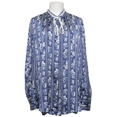 Blouse (Blue, White) from Ninetynine
