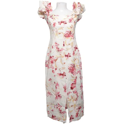Dress (Multicolored, Beige) from H&M Premium Quality Cotton, Linen, Polyester