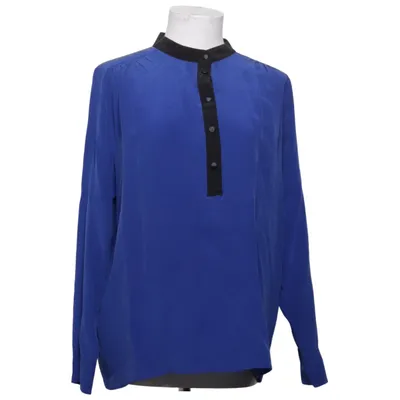 Blouse (Blauw, Zwart) van Toupy Zijde