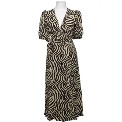 Wikkeljurk (Beige, Zwart) van Gina Tricot Viscose