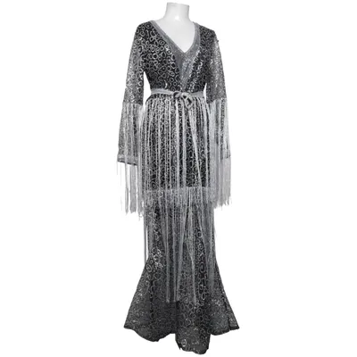 Aftenkjole (Sort, Sølv) Polyester