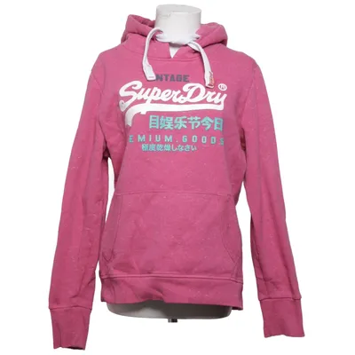 Hættetrøje (Pink, Hvid) fra Superdry Bomuld, Polyester