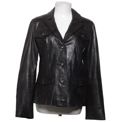 Blazer en cuir (Noir) de Saki Collection Cuir