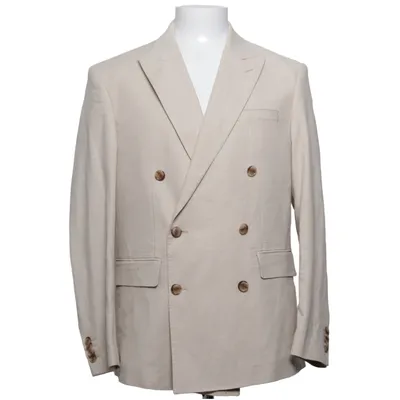 Blazer (Beige) from H&M Polyester, Viscose, Cotton, Linen, Elastane