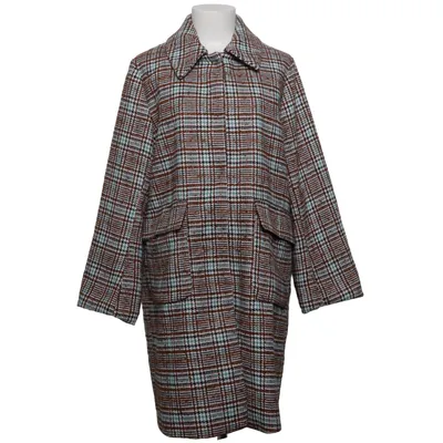 Coat (Brown, White, Turquoise) from MC Lorene Polyester, Wool