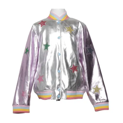 Bomber jacket (Silver, Pink, Multicolored) from Stella McCartney Kids Polyester