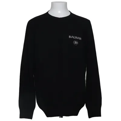 Pull-over (Noir) de Balmain Cachemire, Laine