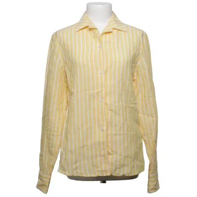 Shirt (Geel, Wit) van Loro Piana Linnen