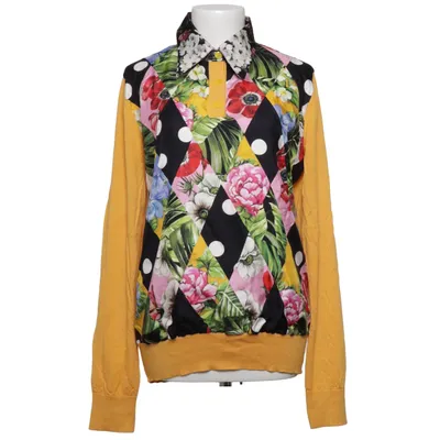 Top (Yellow, Multicolored) from Dolce & Gabbana Cashmere, Polyamide, Silk