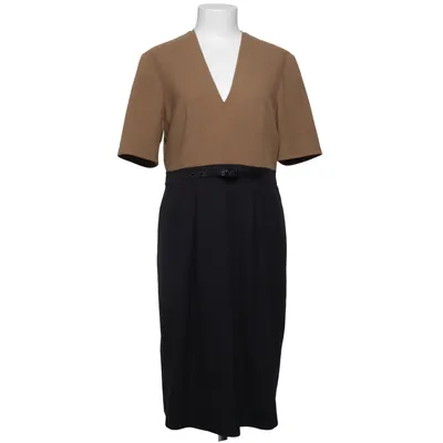 Robe (Marron, Noir) de Burberry Élasthane, Cuir, Polyester, Viscose