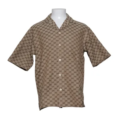 Chemise à manches courtes (Marron) de Gucci Lin, Polyester