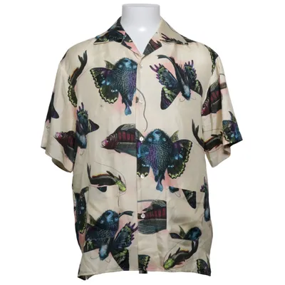 Short sleeve shirt (Beige, Multicolored) from Gucci Silk
