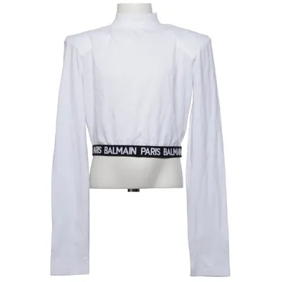 Langarmshirt (Weiß, Schwarz) von Balmain Baumwolle