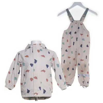 Regnställ (Beige, Flerfärgad) från Topolino Bomull, Polyamid, Polyester