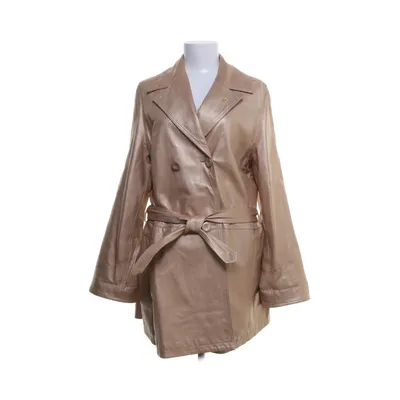 Læderfrakke (Beige) fra Roberto Cavalli Læder
