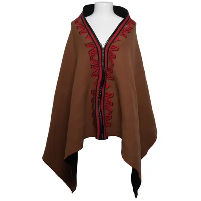 Poncho (Marron, Noir) de MCM Cachemire, Laine