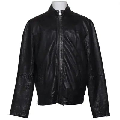 Veste en cuir (Noir) de Tommy Hilfiger Cuir, Polyester