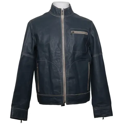 Lederjacke (Blau) von Tommy Hilfiger Denim Acetat, Leder, Viskose