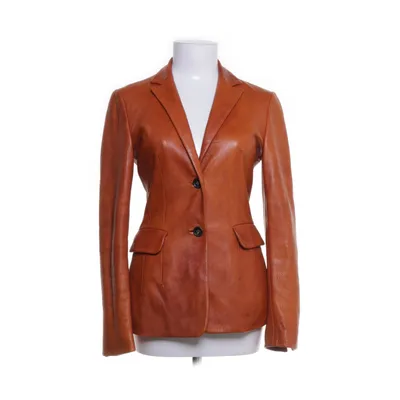 Läderjacka (Brun, Orange) från Jil Sander Bomull, Kupro, Skinn