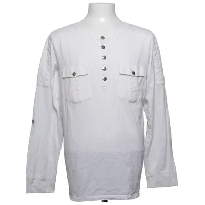 T-shirt manches longues (Blanc) de Balmain Coton, Polyester