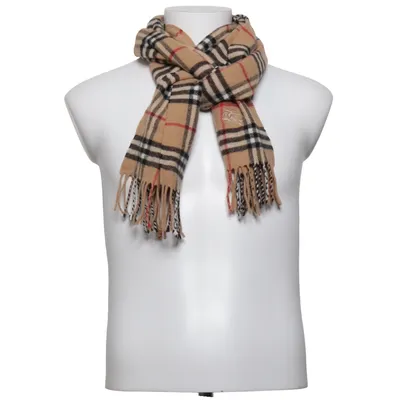 Écharpe (Beige, Noir, Rouge) de Burberry Cachemire, Laine de mouton