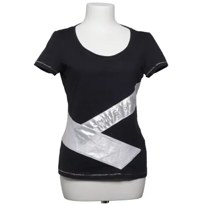 T-shirt (Black, Silver) from Versace Sport Cotton, Elastane, Polyamide