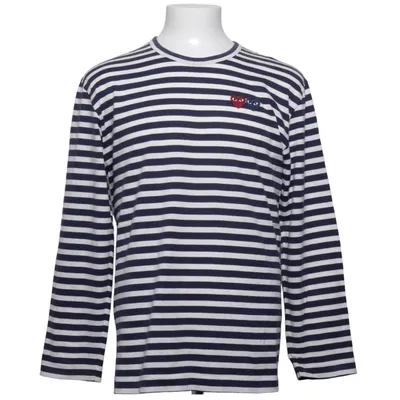 Lange mouwen shirt (Blauw, Wit) van Comme des Garçons PLAY Katoen