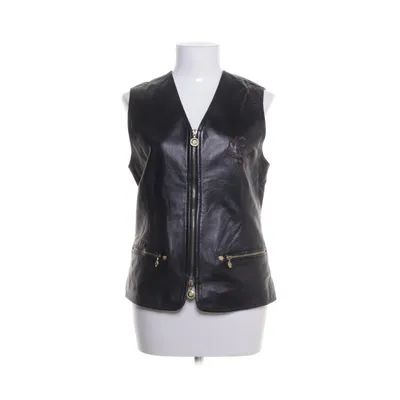Läderväst (Svart) från MCM Polyester, Viskos, Skinn