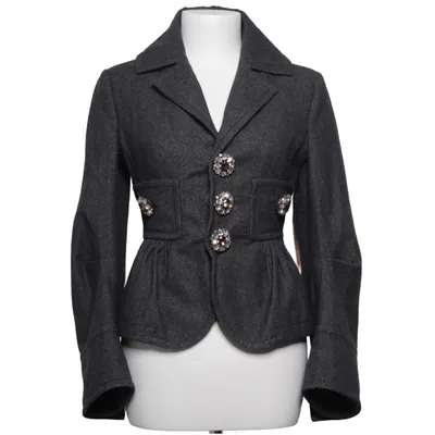 Blazer (Gris) de Dsquared2 Acétate, Coton, Cuir, Polyester, Laine