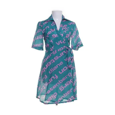 Slå-om-kjole (Blå, Pink) fra Diane von Furstenberg Bomuld, Silke