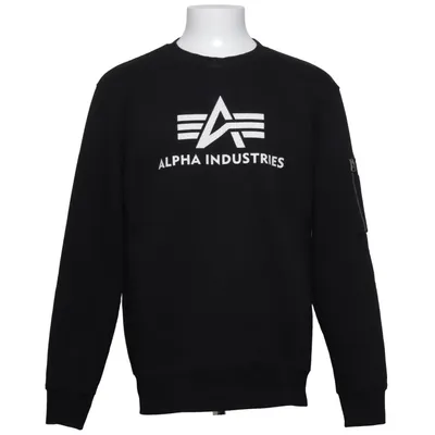 Collegetröja (Svart) från Alpha Industries Bomull, Polyester