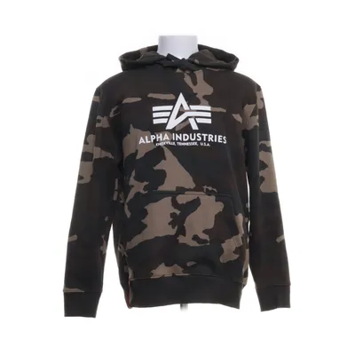 Huvtröja (Grön) från Alpha Industries Polyester, Bomull