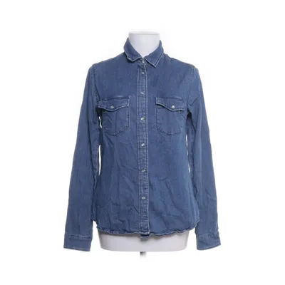 Jeansskjorte (Blå) fra H&M Bomuld, Elastan