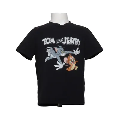 T-shirt (Noir) de Tom and Jerry Coton, Élasthane
