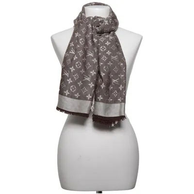 Suit scarf (Brown, White) from Louis Vuitton Silk, Wool