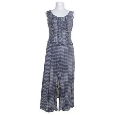 Maxi dress (Blue, Beige) from Kenzo Jungle Linen, Viscose