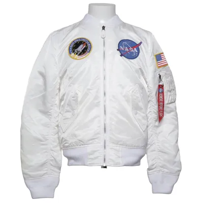 Bomberjakke (Hvid) fra Alpha Industries Akryl, Elastan, Polyamid, Polyester