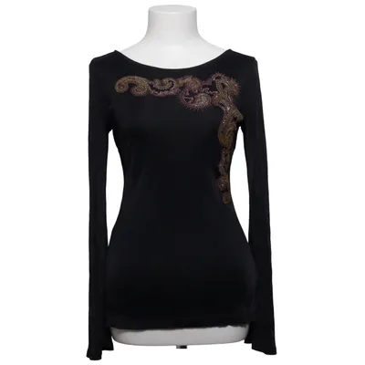 Lange mouwen shirt (Zwart) van Versace Collection Viscose