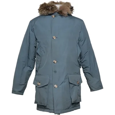 Parka (Bleu) de Woolrich Coton, Duvet, Plume, Polyamide
