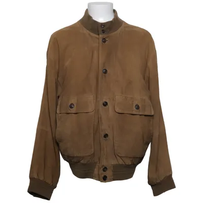 Läderjacka (Brun) från Burberry Bomull, Polyester, Viskos, Skinn