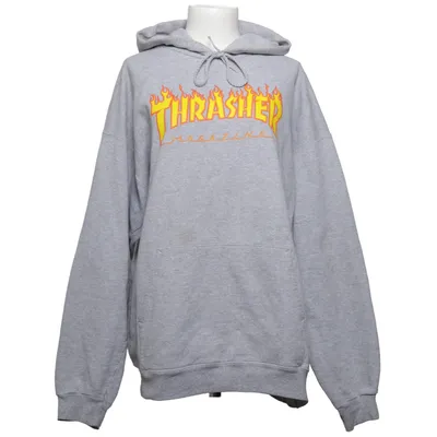 Huvtröja (Grå) från Thrasher Bomull, Polyester